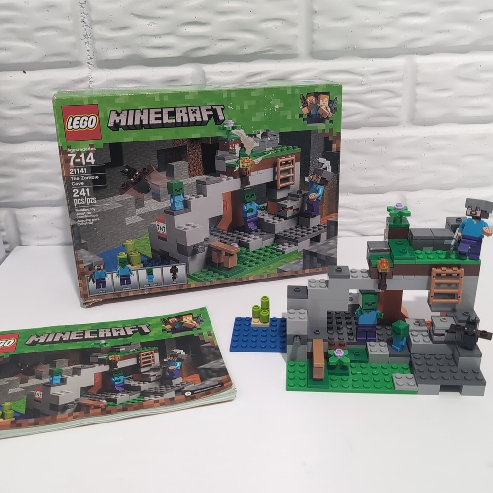 LEGO Minecraft The Zombie Cave Building Set 21141, 241 Pieces, 7-14